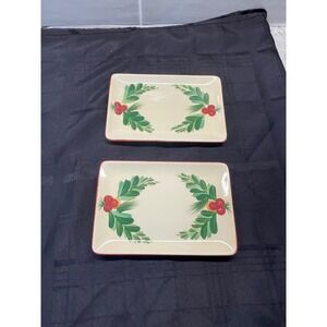 2 Southern‎ Living at Home Gail Pittman Christmas Memories platters/trays mint!